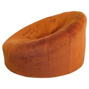 Round armchair in the style of Pierre Paulin, oversized pouf, velvet.
