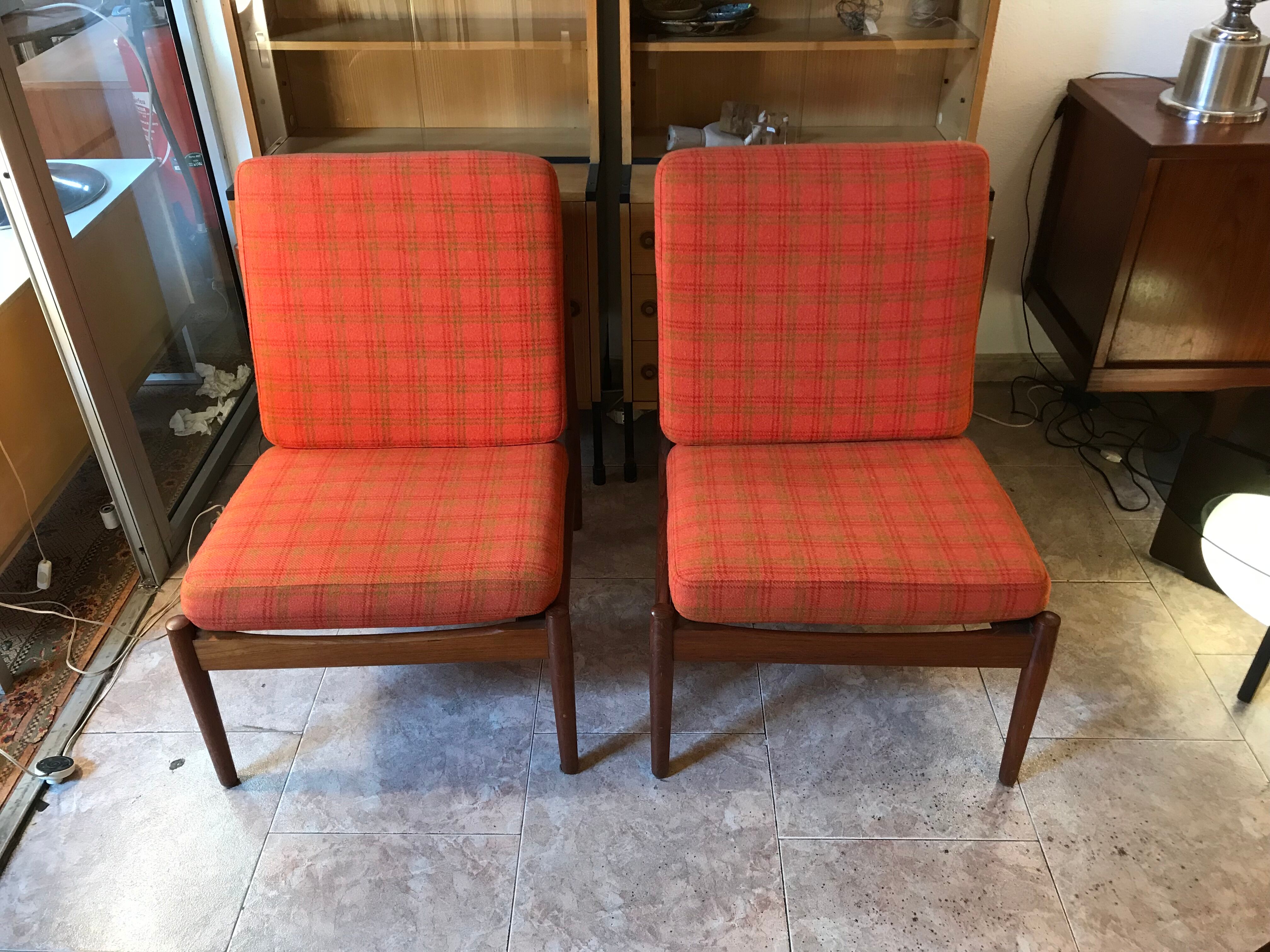 Danish fireside chairs by Arne Vodder for Glostrup 1960