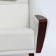 Fauteuil en tissu blanc de conception danoise, années 1960