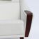 Fauteuil en tissu blanc de conception danoise, années 1960