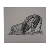 Paul Jouve: Tiger on its prey, original engraving
