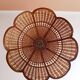 Large cane and rattan vintage bohemian suspension from the 1970s.