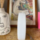 Round vintage ceramic vase