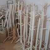 Superb handcrafted Scandinavian style coat rack in 100% natural lemon wood (2 sizes to choose from)