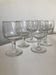 Set of 6 tulip glasses bistro counter 1950 in irregular glass