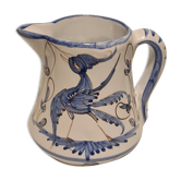 Moustier milk pot decorating blue birds