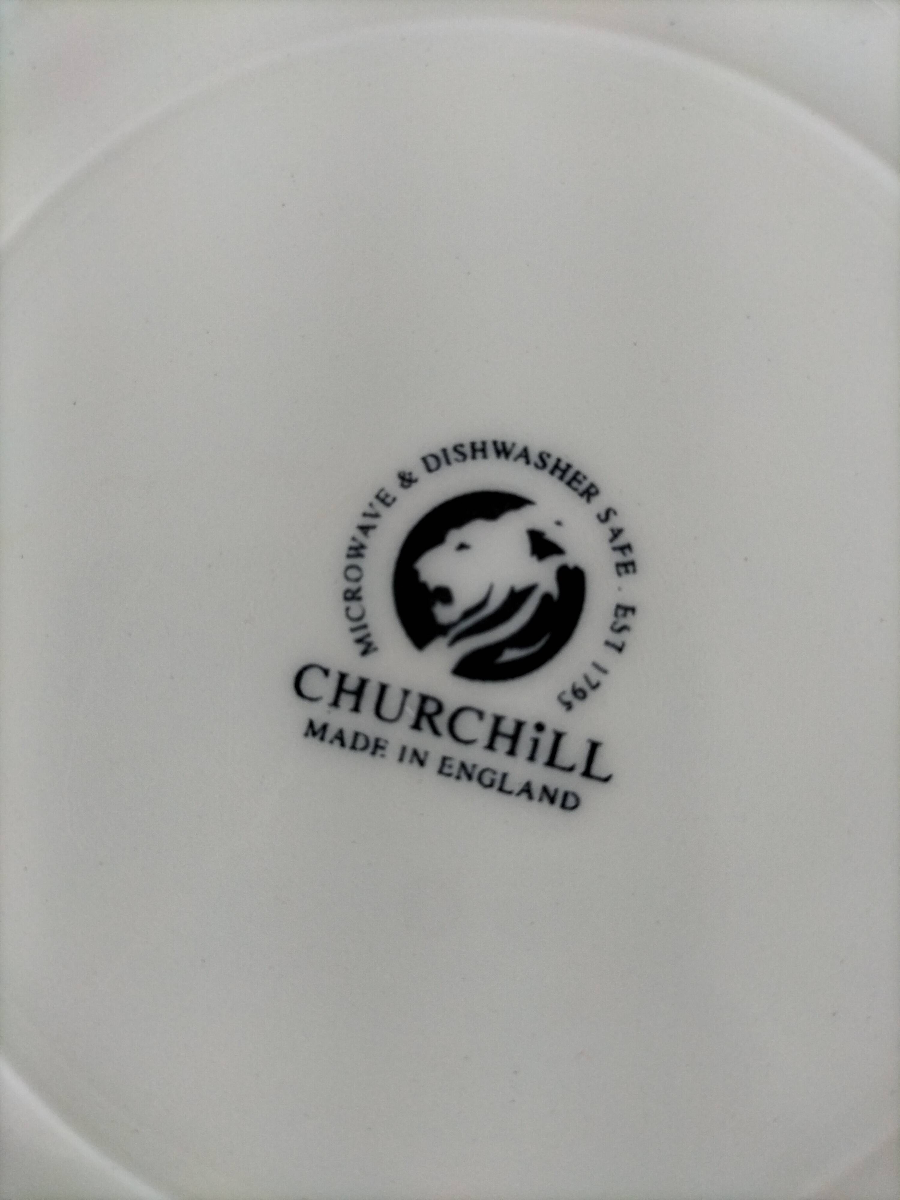 Churchill English Plates Duo – Blue Floral Pattern