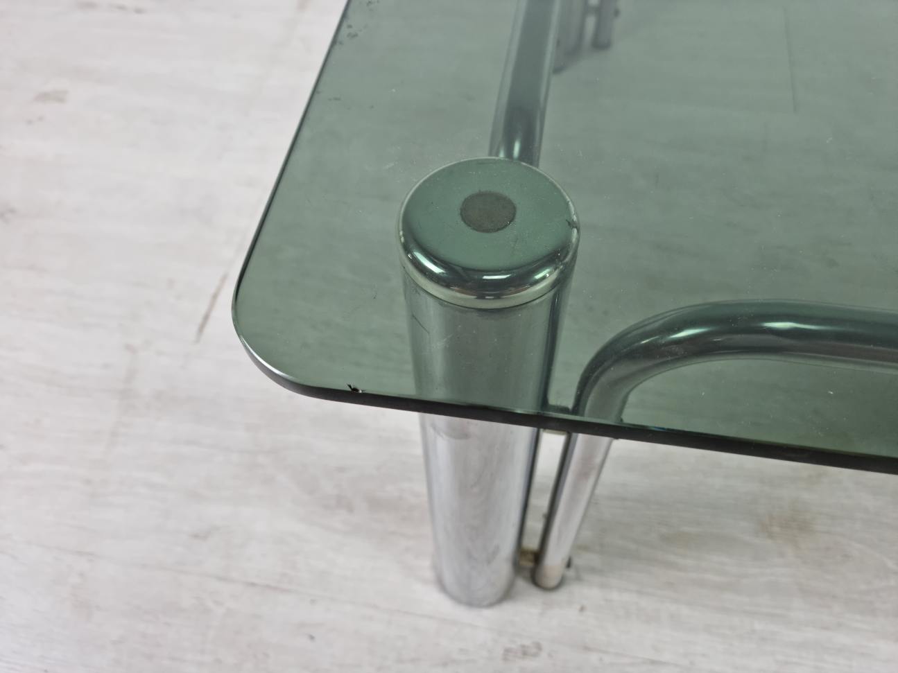 Vintage chrome coffee table