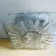 Spanish square textured glass flush mount lamp