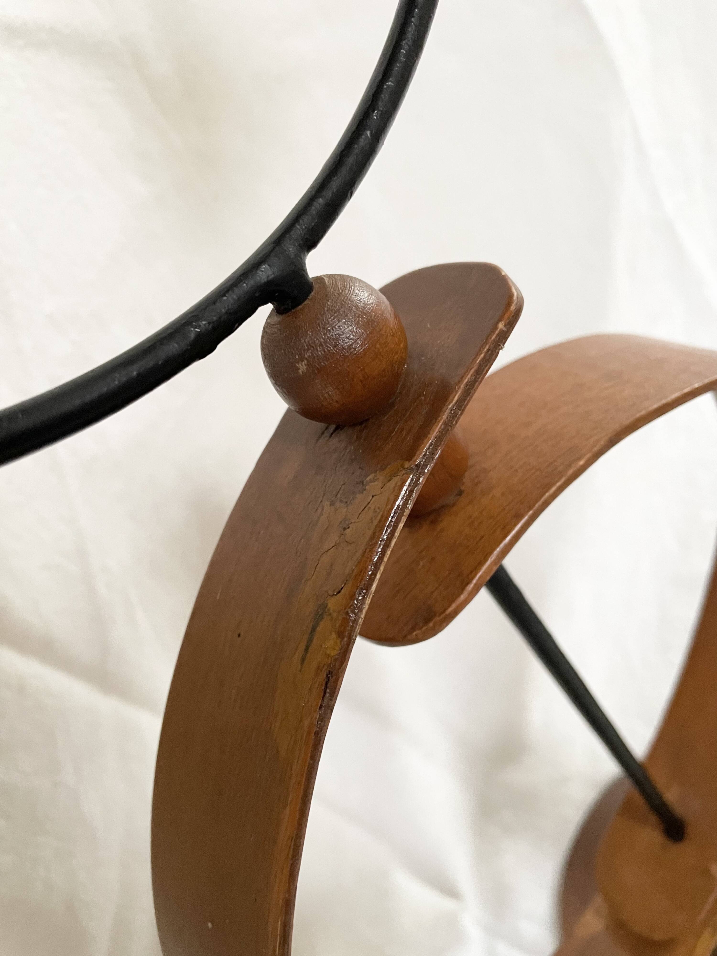 Danish teak candle holder