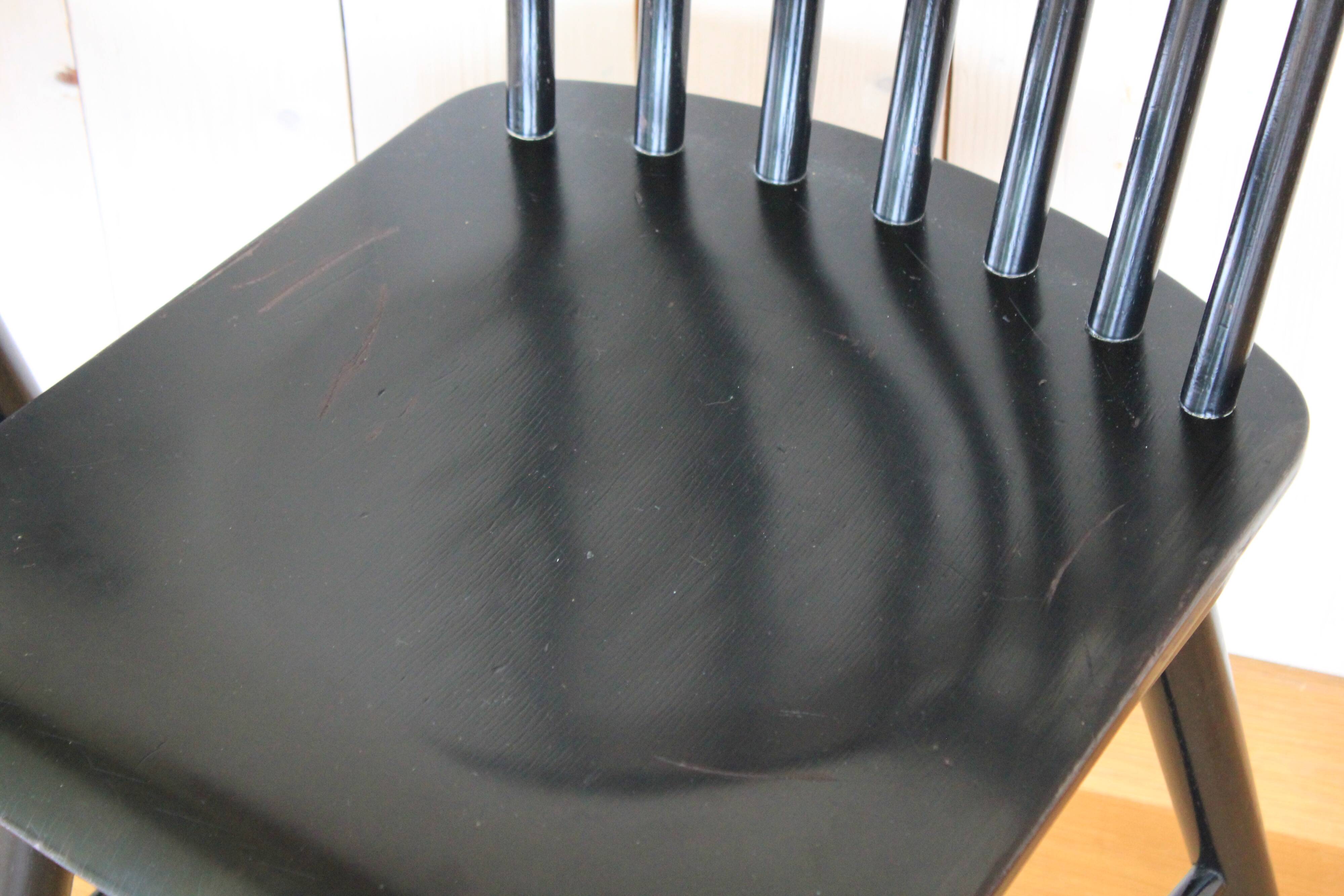 Black wooden bistro chairs