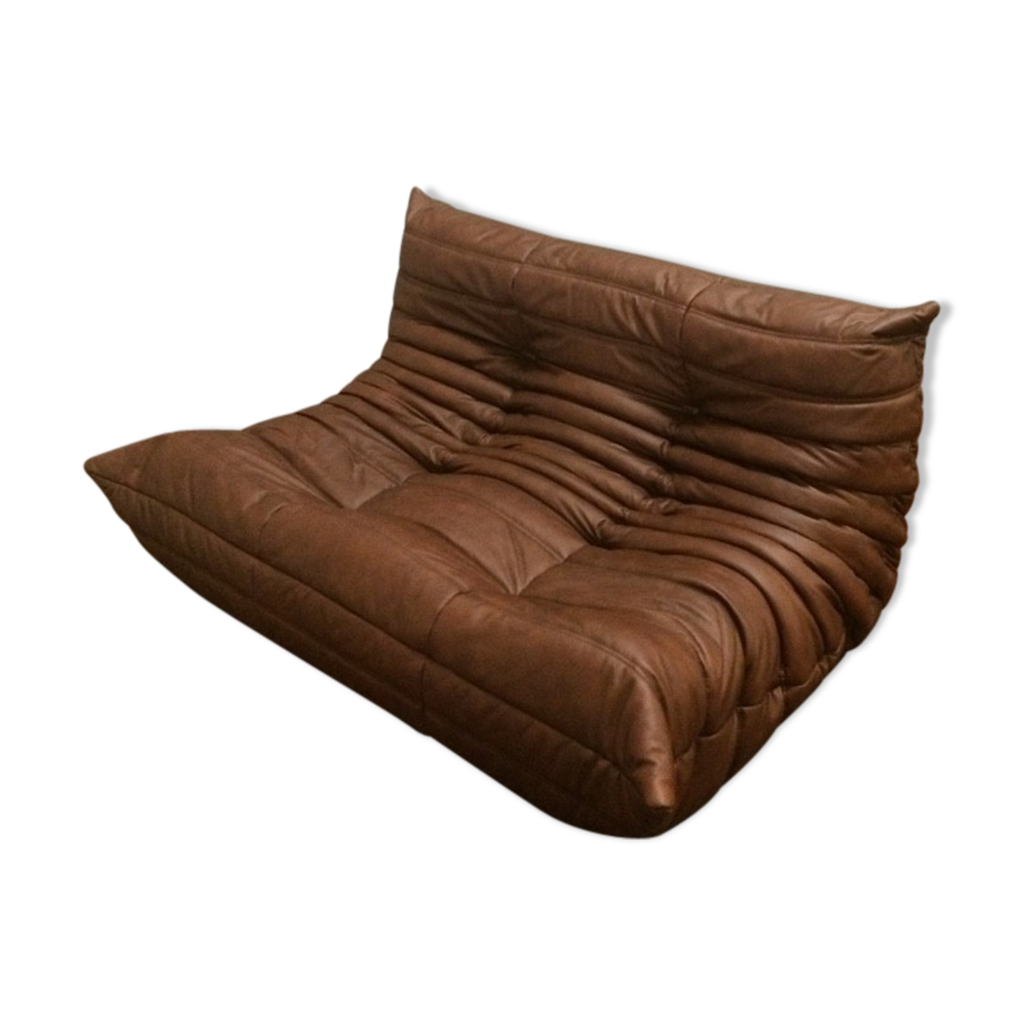 Canapé Togo 2 Places Michel Ducaroy 1973 Vintage Cuir