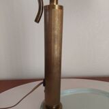 Italian Desk lamp  1950 brass and glass