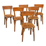 Set of 6 1950s bistro chairs