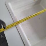 Vintage plant pot with metal base