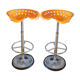 Pair of Mirima orange stools 1970s