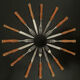 Vintage bamboo handle cutlery