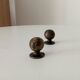 Pair of antique bronze furniture handles.