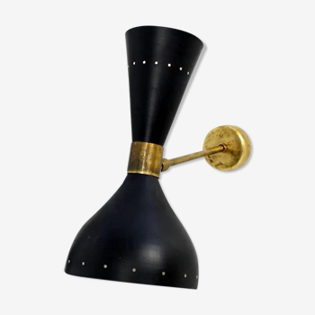 Pair wall light black diabolo