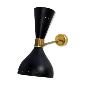 Pair wall light black diabolo