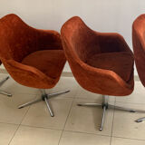 4 vintage 1970 vintage egg armchairs