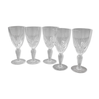 Set of vintage crystal shot glasses