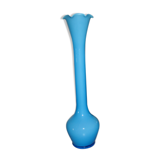 Turquoise opaline vase