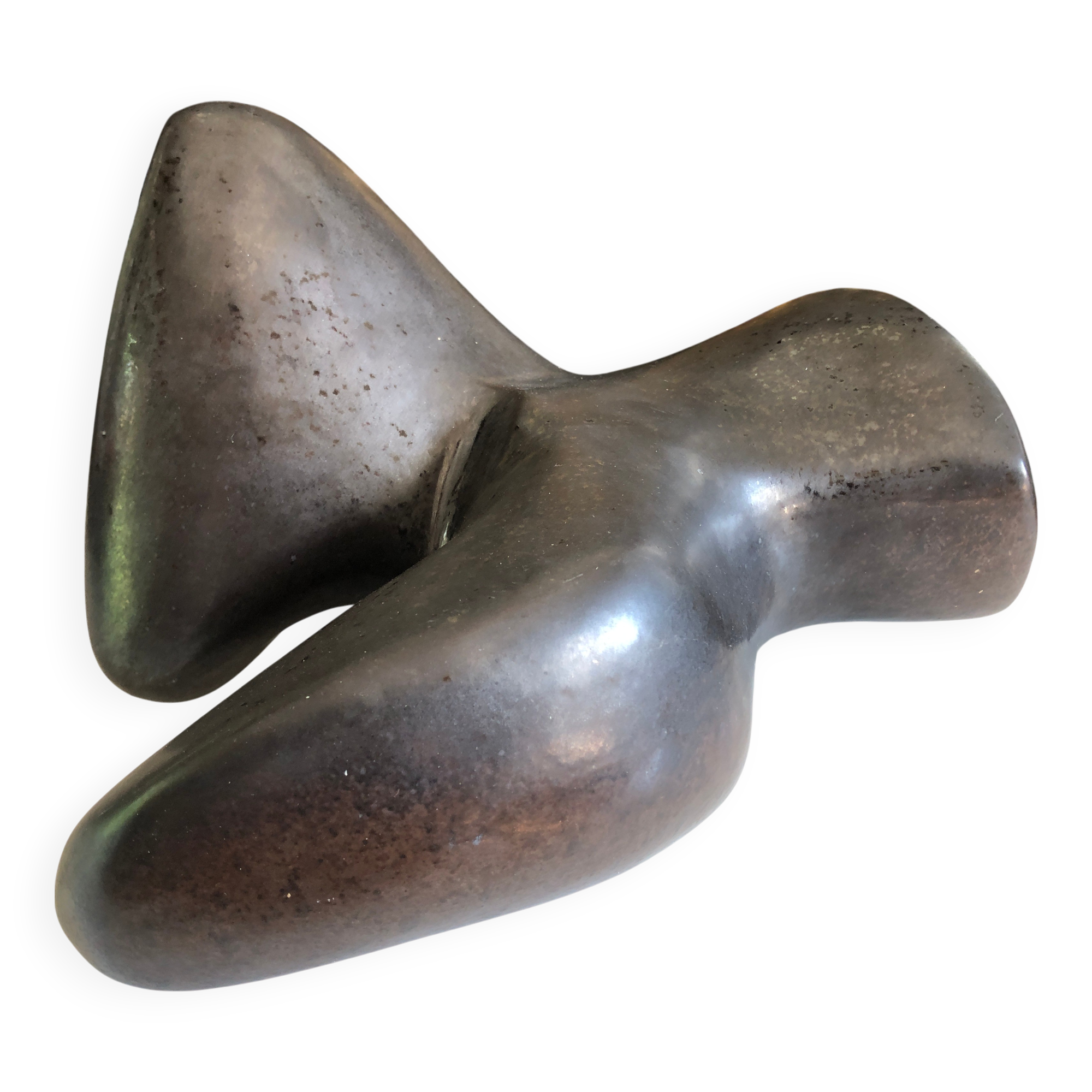 Black Ceramic/Female Nude/signed Tim Orr 1961/Mid century/Vintage