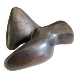 Black Ceramic/Female Nude/signed Tim Orr 1961/Mid century/Vintage