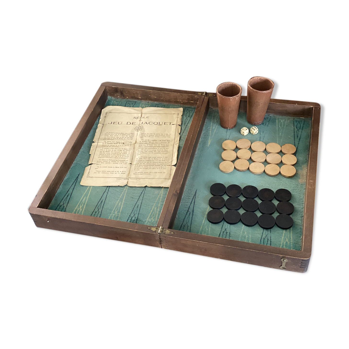 Old backgammon game