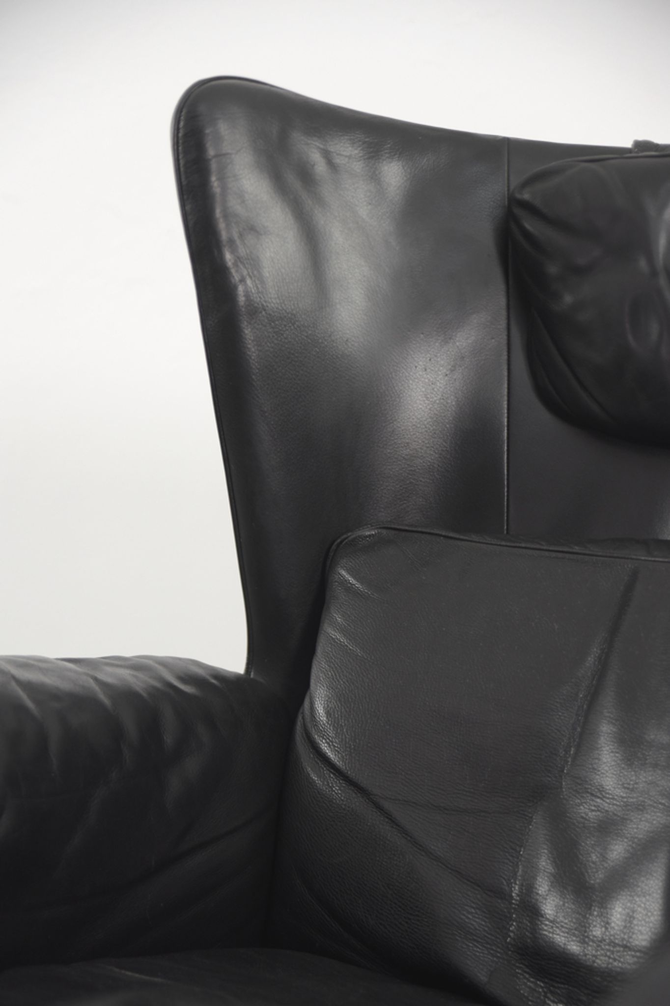 DS-23 leather lounge wing chair by Franz Josef Schulte for De Sede,1980