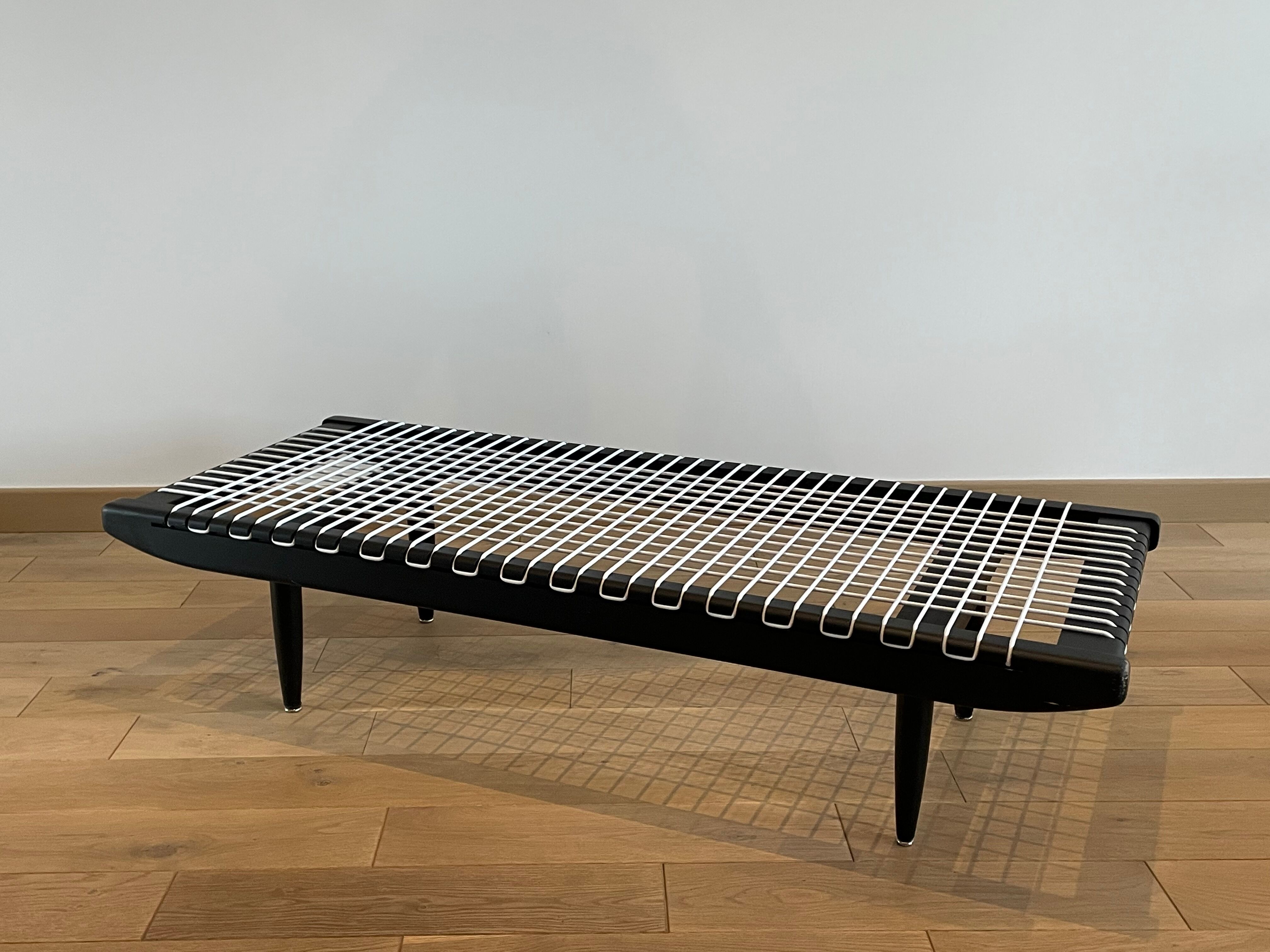 Black lacquered coffee table by Georges Tigien,1960s