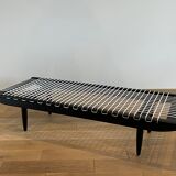 Table basse laquée noire par Georges Tigien,1960s