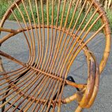 Set of 2 rattan armchairs