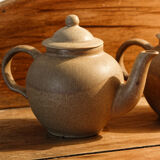 Set of 3 sandstone teapots