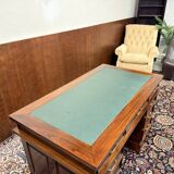 Classic English Desk with Green Leather