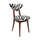 Heart-shaped chair with black and white zebra pattern, Poland, 1960s
