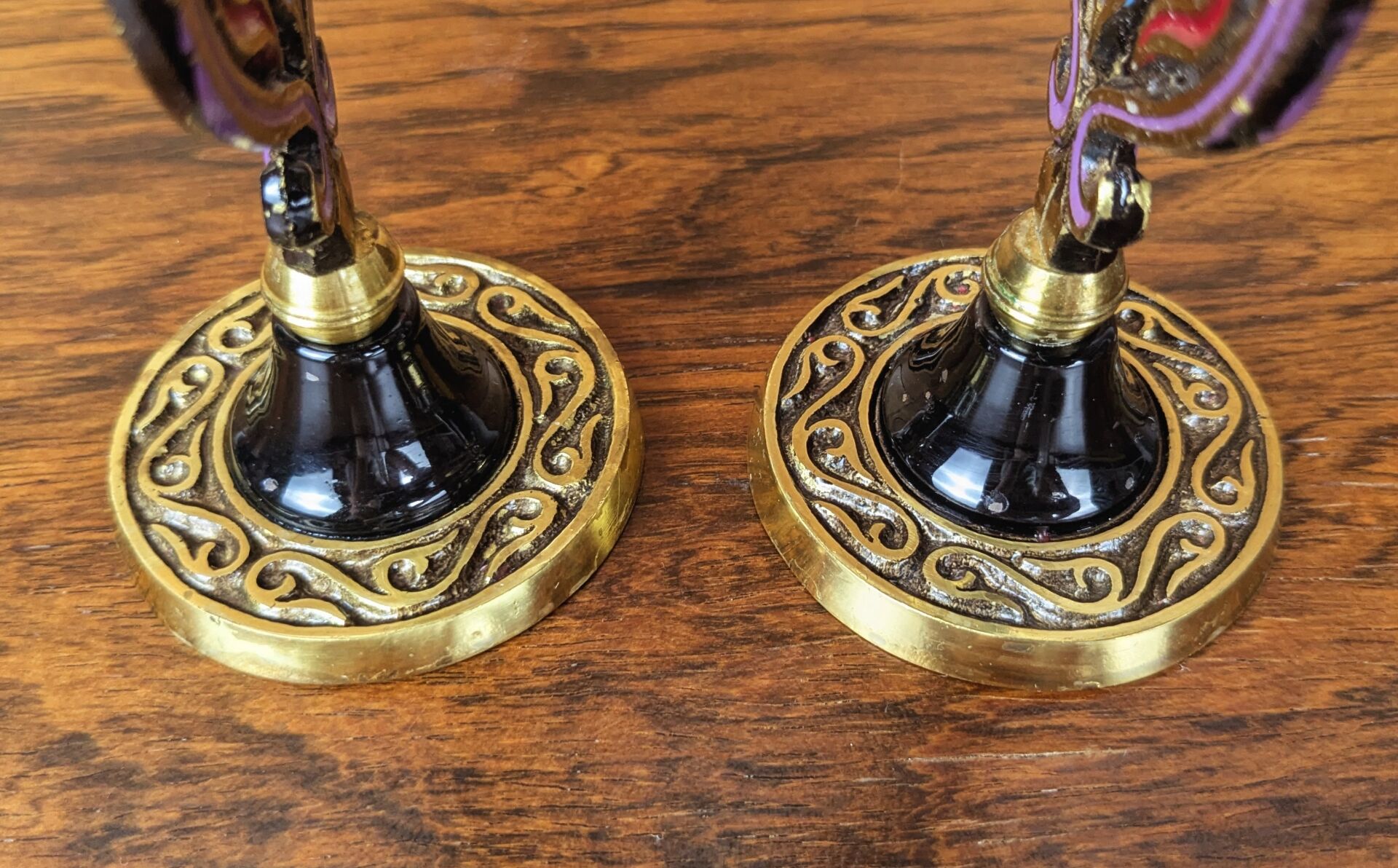 Bougeoirs mid century Abada M 514 laiton Made in Israël