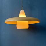 Vintage Louis Kalff Philips OVNI opaline glass pendant light