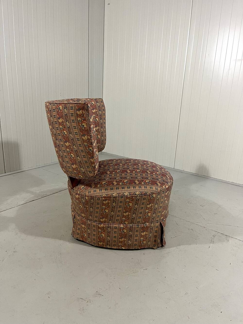 Chauffeuse scandinave en tissu, années 1950