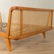 Timeless bed with beech wood and Viennese cane