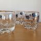 Set of 6 small hand-painted gilded glasses