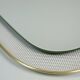 beautiful 1950's mid century modern WALL MIRROR wire mesh frame and brass