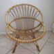 Adult rattan shell armchair from the years 60-70