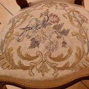 Pair of Louis XV chairs – carved wood & antique upholstery – late 19th century
