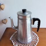 Ancienne cafetière complète en aluminium le trèfle manche bakélite