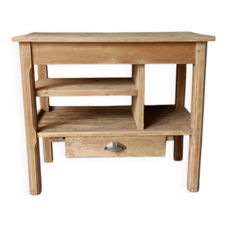 Wooden serving trolley