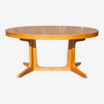 Table Baumann extensible, table ovale, table à manger, table bois , table vintage, 60's