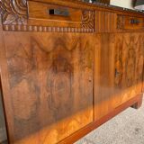 Vintage marble sideboard with mirror from the 1930s