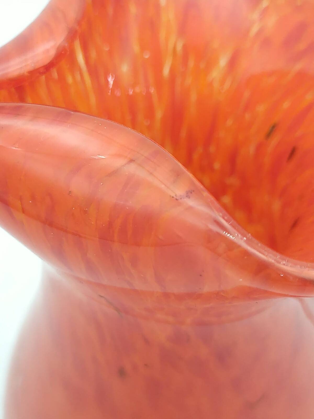 Blown glass vase.